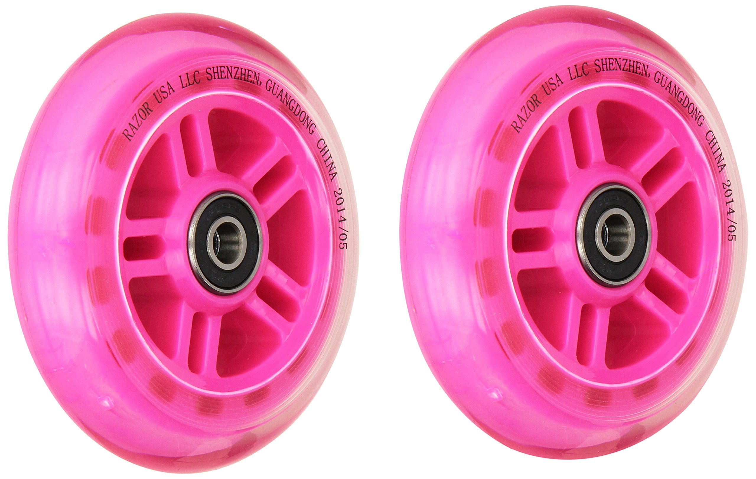 A Scooter Series Wheels with Bearings (set of 2) - Pink