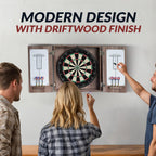 Hathaway Winchester Dartboard & Cabinet Set, Driftwood