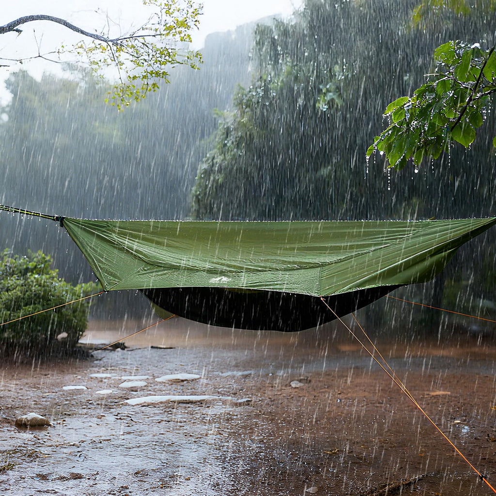 Night Cat Camping Hammock Tent: Lightweight Portable 4 In 1 Hammock With Rain Tarp And Mosquito Net For Hiking Jungle Outdoor Gr