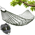 Mesh Hammock - Loop & Lounge Between Two Trees, Rope Hammocks for Outside Camping - No Stand Needed, 220 lb Capacity, Lightweigh