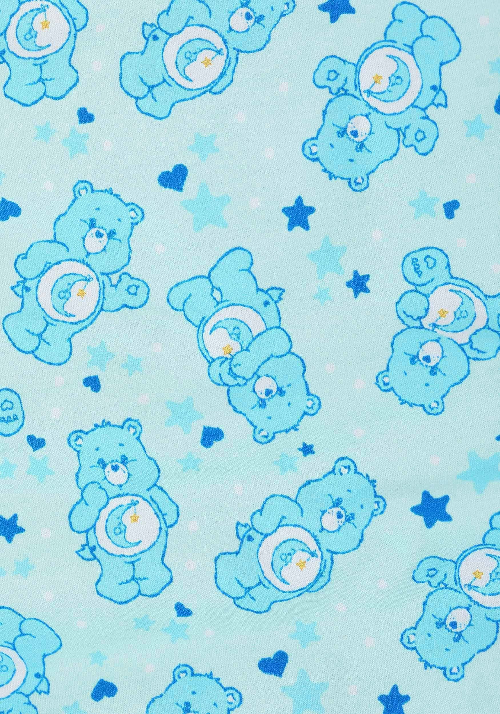Kids Care Bears Bedtime Bear Sleeping Bag, Blue Care Bear Slumber Bag, Soft Cozy & Warm Nap Mat For Boys & Girls St