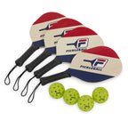 Fila Accessories Pickleball Net Set - Includes Pickleball Paddles Set Of 4 With Regulation Size 4 Outdoor Balls & 10Ft All Weath