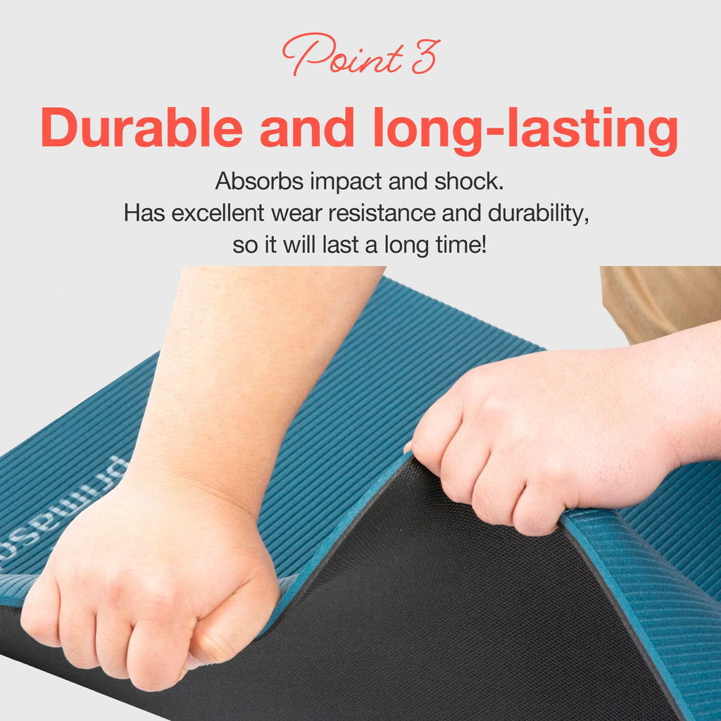 Primasole Yoga Mat Eco-Friendly Material 1/2''(10Mm) Non-Slip Yoga Pilates Fitness At Home & Gym Twin Color Jango Green/Black Ps