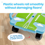 hand2mind Green Plane Glider Scooter Board, Floor Scooter Board, Gross Motor Toys, Kids Exercise & Physical Education Equipment,