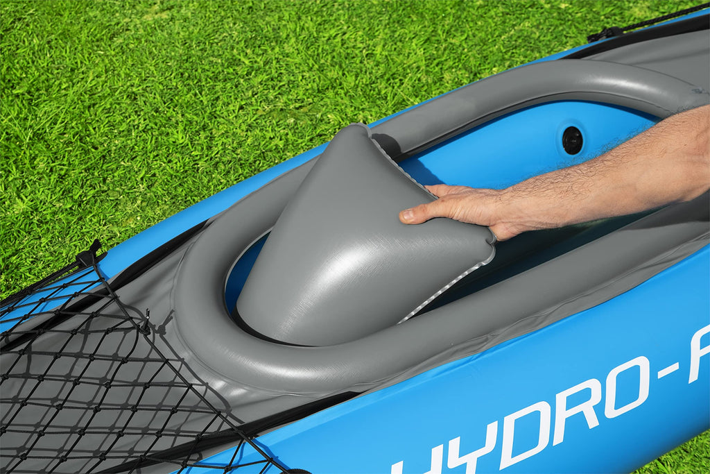 Bestway Hydro Force Inflatable Kayak Set  Includes Seat, Paddle, Hand Pump, Storage Carry Bag  Great For Adults, Kids And Famili