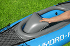 Bestway Hydro Force Inflatable Kayak Set  Includes Seat, Paddle, Hand Pump, Storage Carry Bag  Great For Adults, Kids And Famili