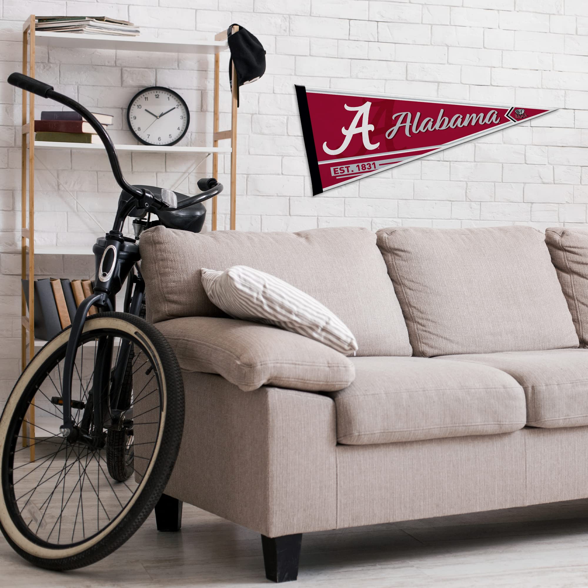 Rico Industries Ncaa Alabama Crimson Tide Classic 12'' X 30'' Felt Wall D  Cor Pennant - Great For Home/Bed Room/Man Cave D  Cor