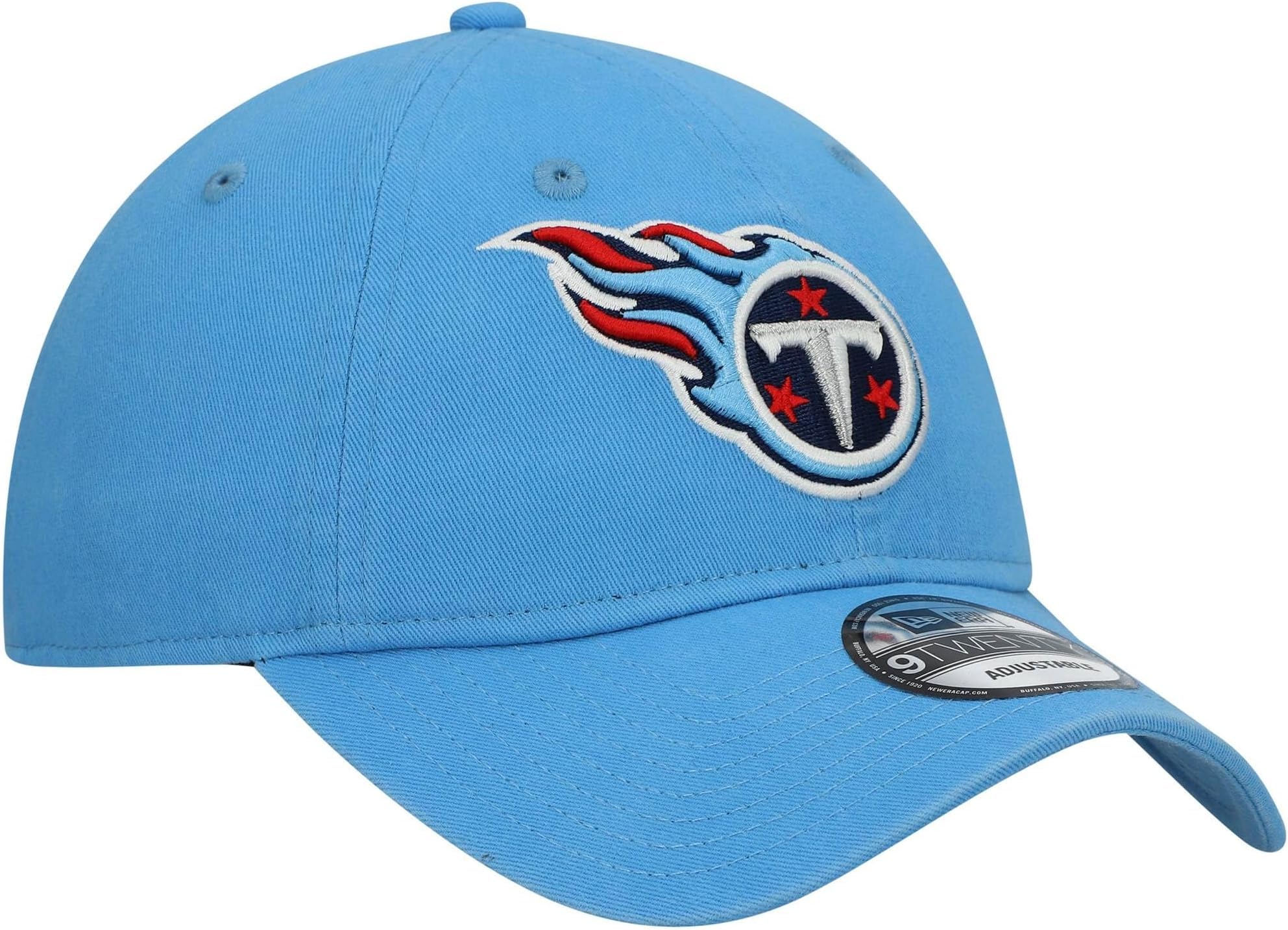 New Era NFL Core Classic 9TWENTY Team Color Adjustable Hat Cap One Size Fits All - Tennessee Titans Blue