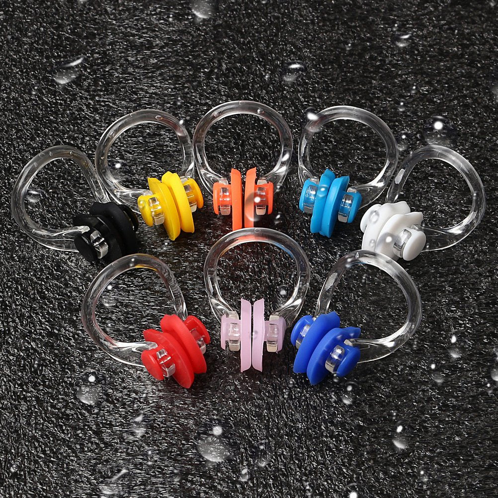 8 Pieces Silicone Swimming Nose Clip, Waterproof Silica Gel Surfing Nose Plug Protector Soft Latex Plugs For Kids And Adults (8