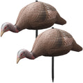 Thenshop 2 Pack Collapsible Turkey Decoy for Hunting - Durable Realistic Lifelike Lightweight Standing Hunting Decoy with Stake 