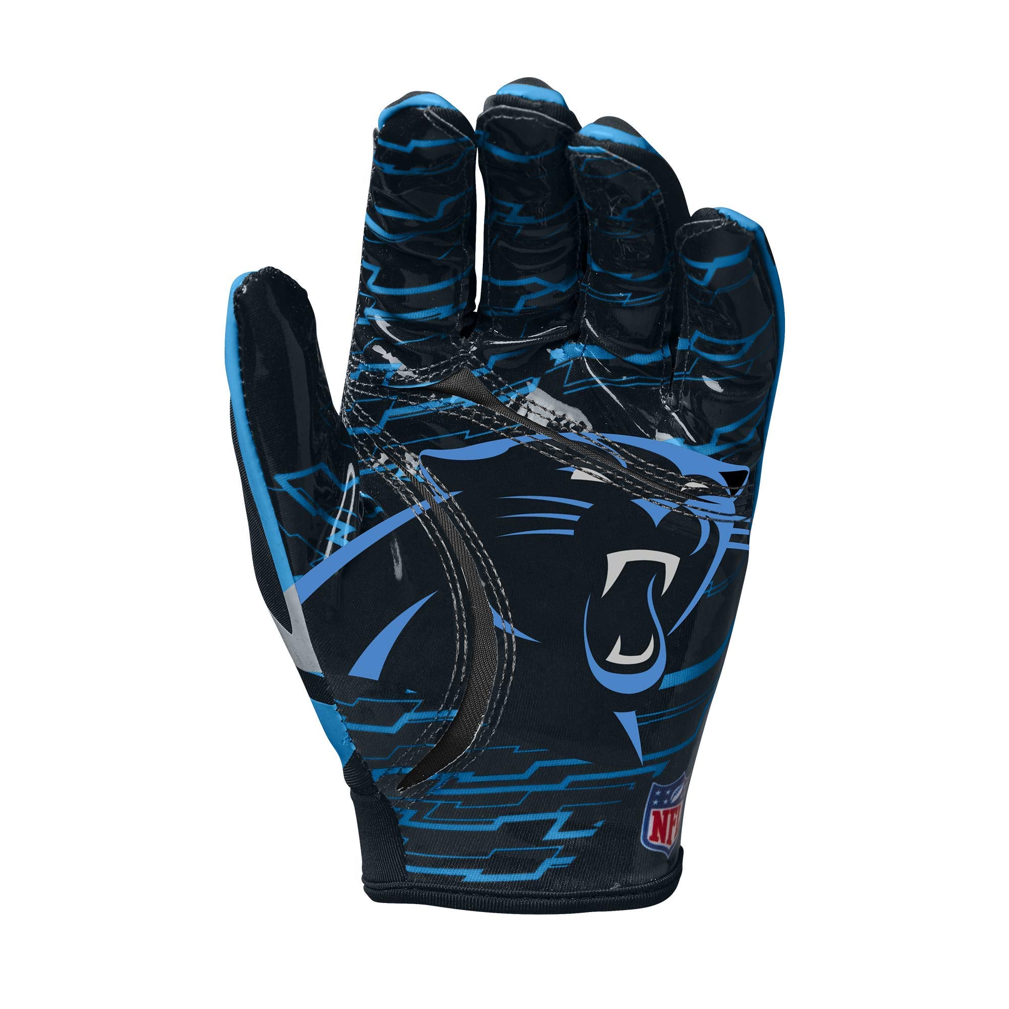 Wilson Nfl Stretch Fit Football Gloves - Youth, Carolina Panthers