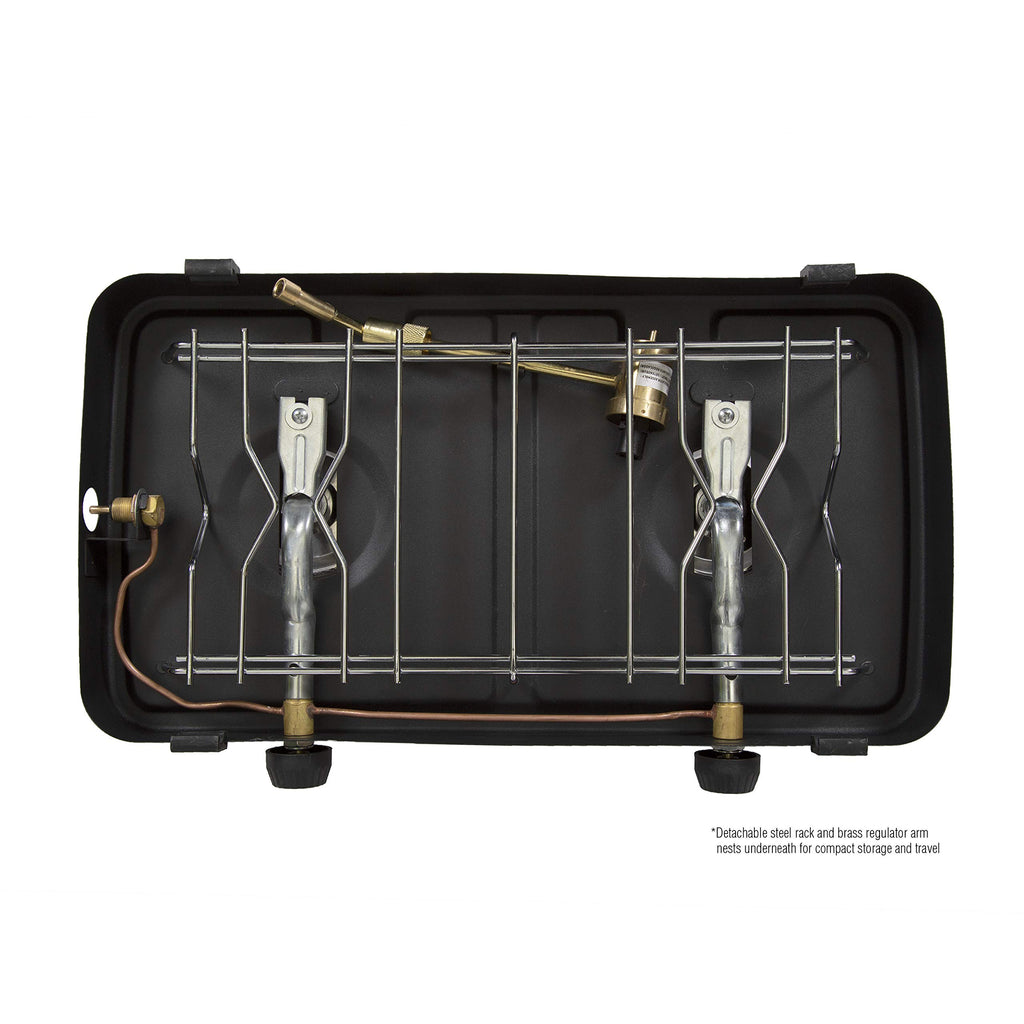 Stansport 2-Burner Regulated Propane Camp Stove (220)