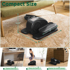 Under Desk Elliptical, Electric Seated Pedal Exerciser Quiet Compact Mini Elliptical Trainer With Display Monitor And Remote Con