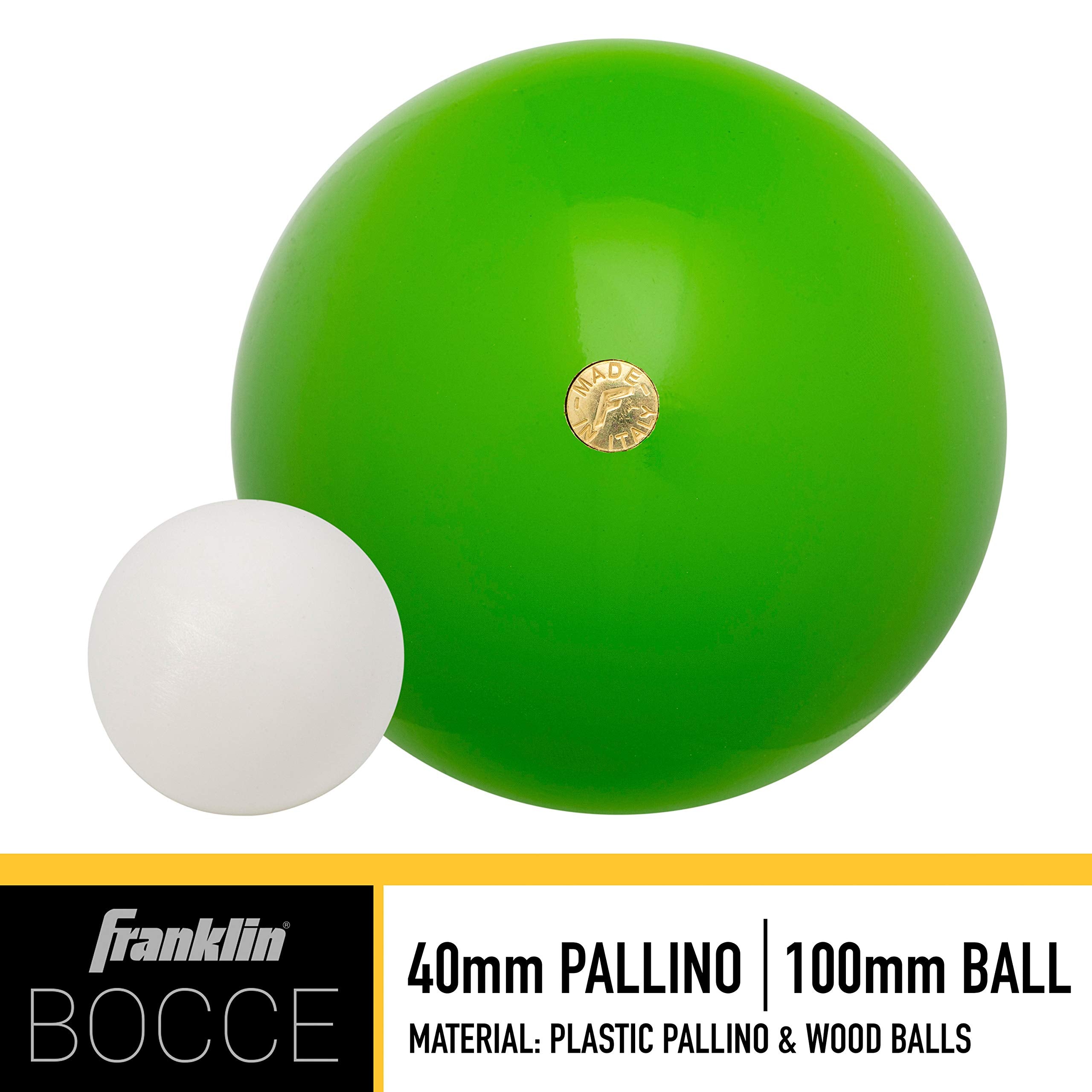 Franklin Sports 100Mm Bocce Ball Set - 8 Wooden Bocce Balls And 1 Pallino - Beach, Backyard Lawn Or Outdoor Party Game - Made In
