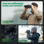 4K Night Vision Binoculars For Adults,Night Vision Goggles For Helmet(1312Ft),8X Digital Zoom,7-Level Infrared Adjustment For Ca