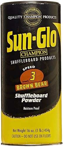 Sun-Glo Speed 3 (Brown Bear Wax) Shuffleboard Table Powder, 16 Oz. Can