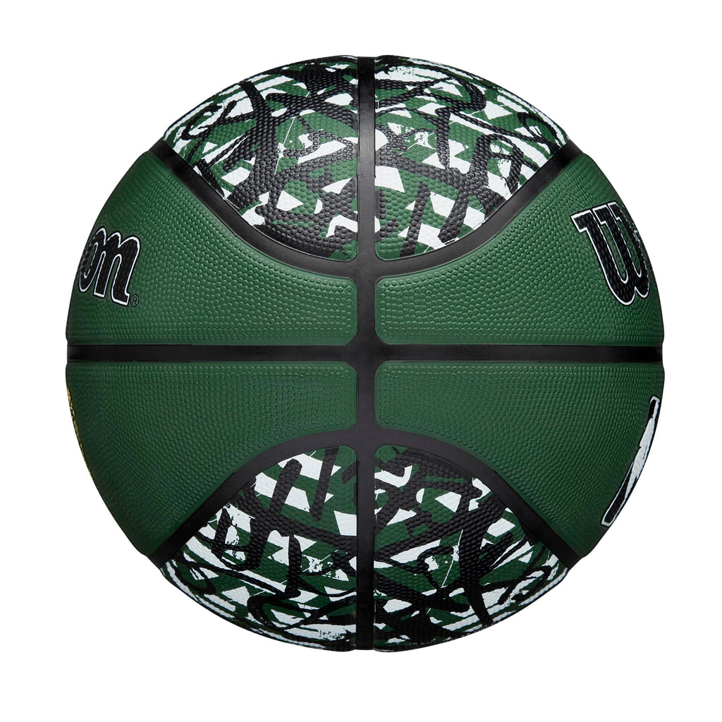 Wilson Nba Team Graffiti Basketball - Milwaukee Bucks, Size 7-29.5''