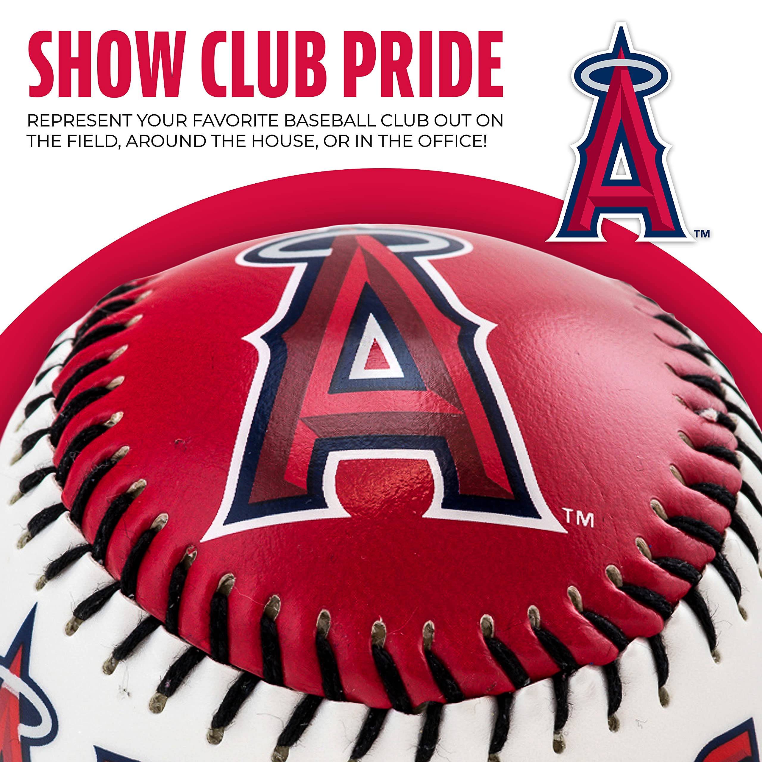 Franklin Sports Los Angeles Angels Mlb Team Baseball - Mlb Team Logo Soft Baseballs - Toy Baseball For Kids - Great Decoration F