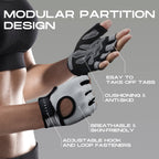 Lifect Essential Breathable Workout Gloves, Weight Lifting Fingerless Gym Exercise Gloves With Curved Open Back, For Powerliftin