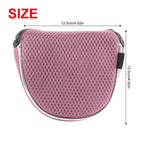 Andux Mesh Mallet Putter Cover Golf Putter Head Covers Pink, Semicircle