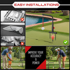 Kidzies Golf Swing Trainer Aid - Durable Iron Golf Practice Swing Groover & Hitting Training Aid - Golf Accessories For Any Leve