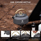 Alocs Portable Camping Cookware - Upgraded Handle, Non-Stick Camping Pan Set For Outdoor Kitchen, Picnic, Hiking And Fishing