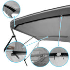 Savvycraft 4 Bow Bimini Replacement Top Canvas Cover 4 Bow 96'' L 73''-78'' W Gray Color