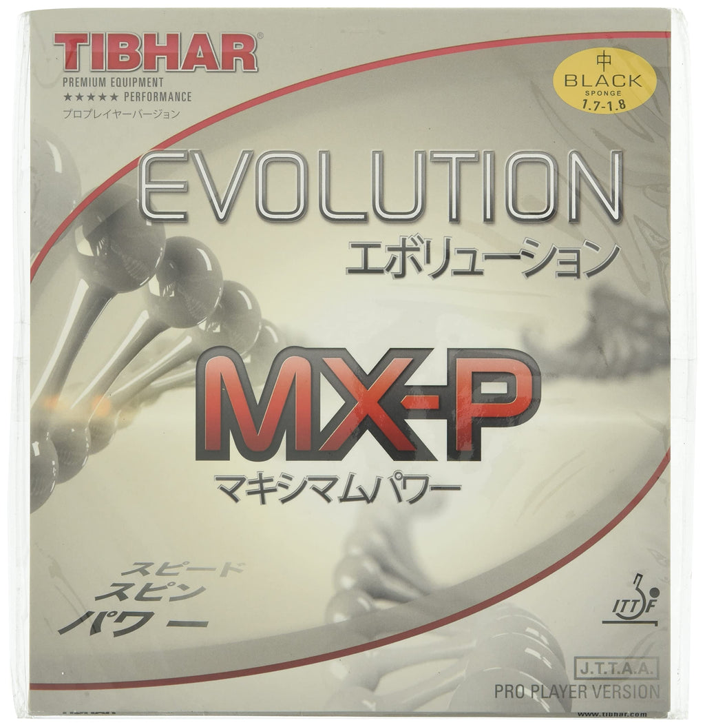 Tibhar Evolution Mx-P Table Tennis Rubber (Black, 1.9-2.0)