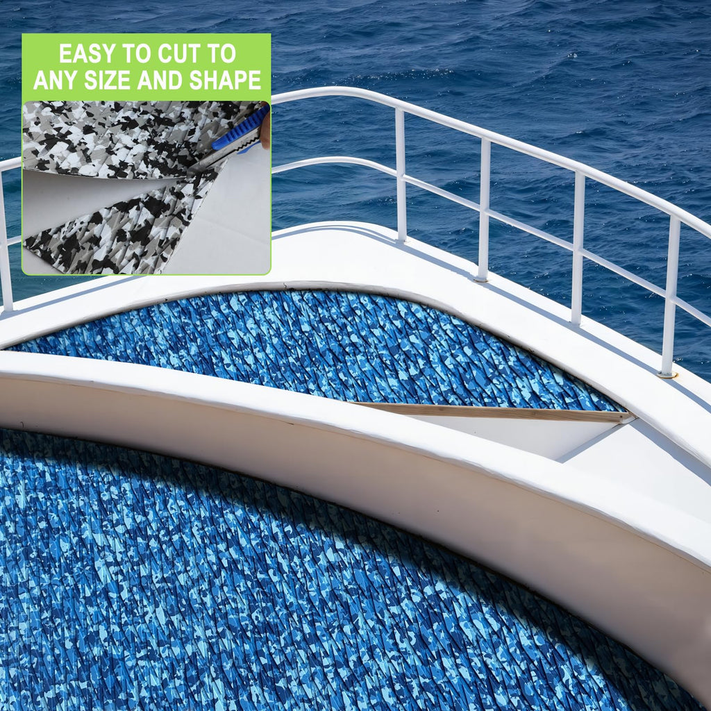 Eva Foam Boat Decking Kayak Rv Flooring Marine Carpet Non-Slip Surfboard Traction Pad Camo Self Adhesive Trimmable Eva Pad Coole