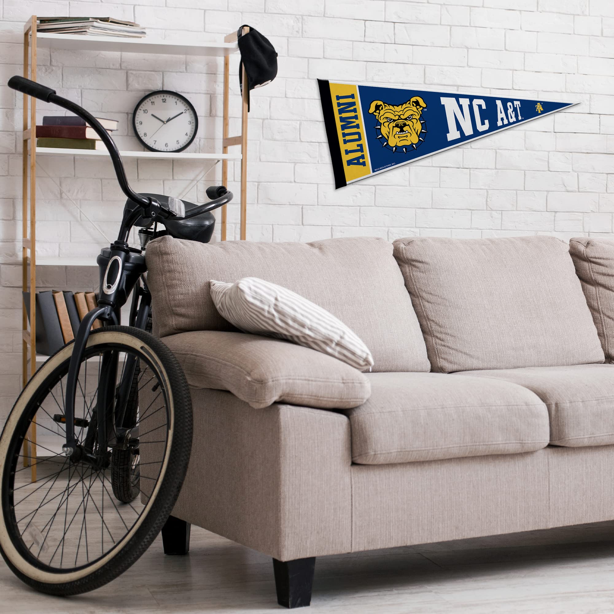 Rico Industries Ncaa North Carolina A&T Aggies Alumni 12'' X 30'' Felt Wall D  Cor Pennant - Great For Home/Bed Room/Man Cave D