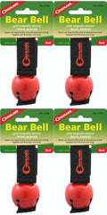 Coghlan's Bear Bell with Magnetic Silencer - Red (4-Pack)