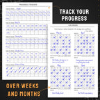 Hardcover Fitness Planner Workout Journal For Men & Women - A5 Sturdy Fitness Log Book To Track Gym & Home Workouts - Separately