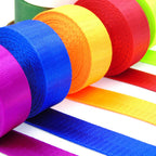 Grosun 12 Rolls Nylon Webbing 1 Inch 3.3 Yards Heavy Duty Nylon Webbing Strap Nylon Belt For Indoor Or Outdoor Gear, Diy Craftin