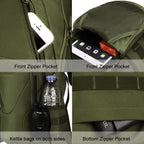 Arcenciel 15L Motorcycle Backpack Tactical Bag Rucksacks For Outdoor Camping Trekking Hunting With Patch(Green)