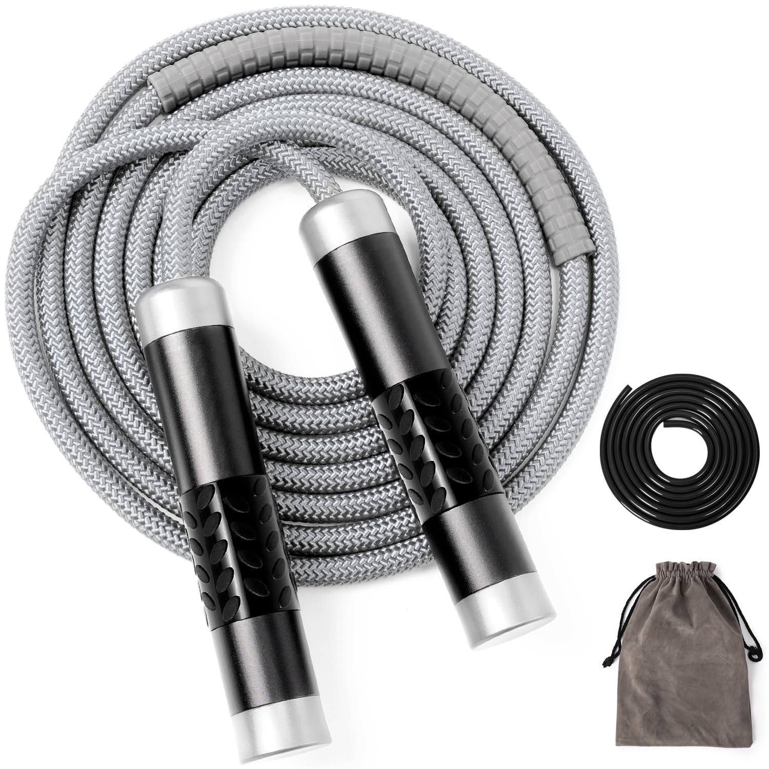 Mangodan 1LB Weighted Jump Ropes for fitness Women Men, Tangle-Free Ball Bearing Rapid Speed Skipping Jump Rope with Adjustable 