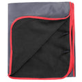 Redcamp Large Waterproof Stadium Blanket For Cold Weather, Soft Warm Fleece Camping Blanket Windproof For Outdoor Sports, Blue/R