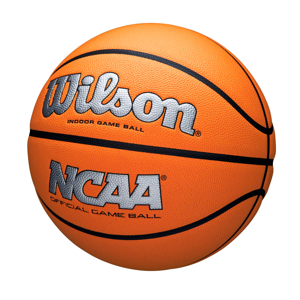 Wilson Ncaa Evo Nxt Official Indoor Game Basketball - Silver/Orange, Size 7-29.5''