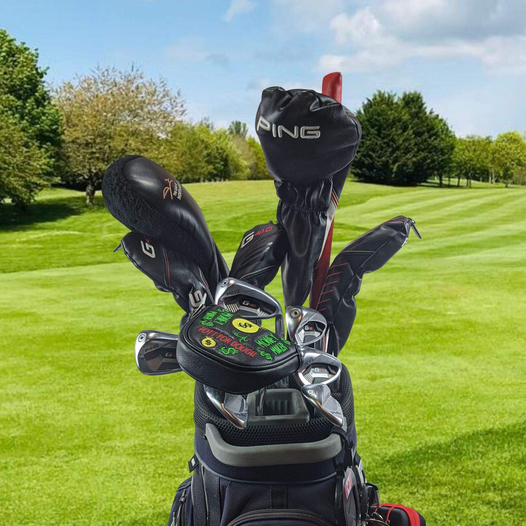 Foretra Putt For Dough - Money Maker Black Golf Putter Headcover Quality Pu Leather Magnetic Closure For Mallet Style Putters