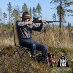 Goplus Hunting Chair, 360 Swivel Hunting Blind Chair With Carrying Strap, 330Lbs Capacity, Folding Silent Deer Hunting Chair, Po