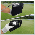 XINQIDAI Golf Club and Golf Ball Cleaning Bag - Cleans Club Grooves, Golf Bag Accessories,Waterproof Clean Face Tech, Detachable