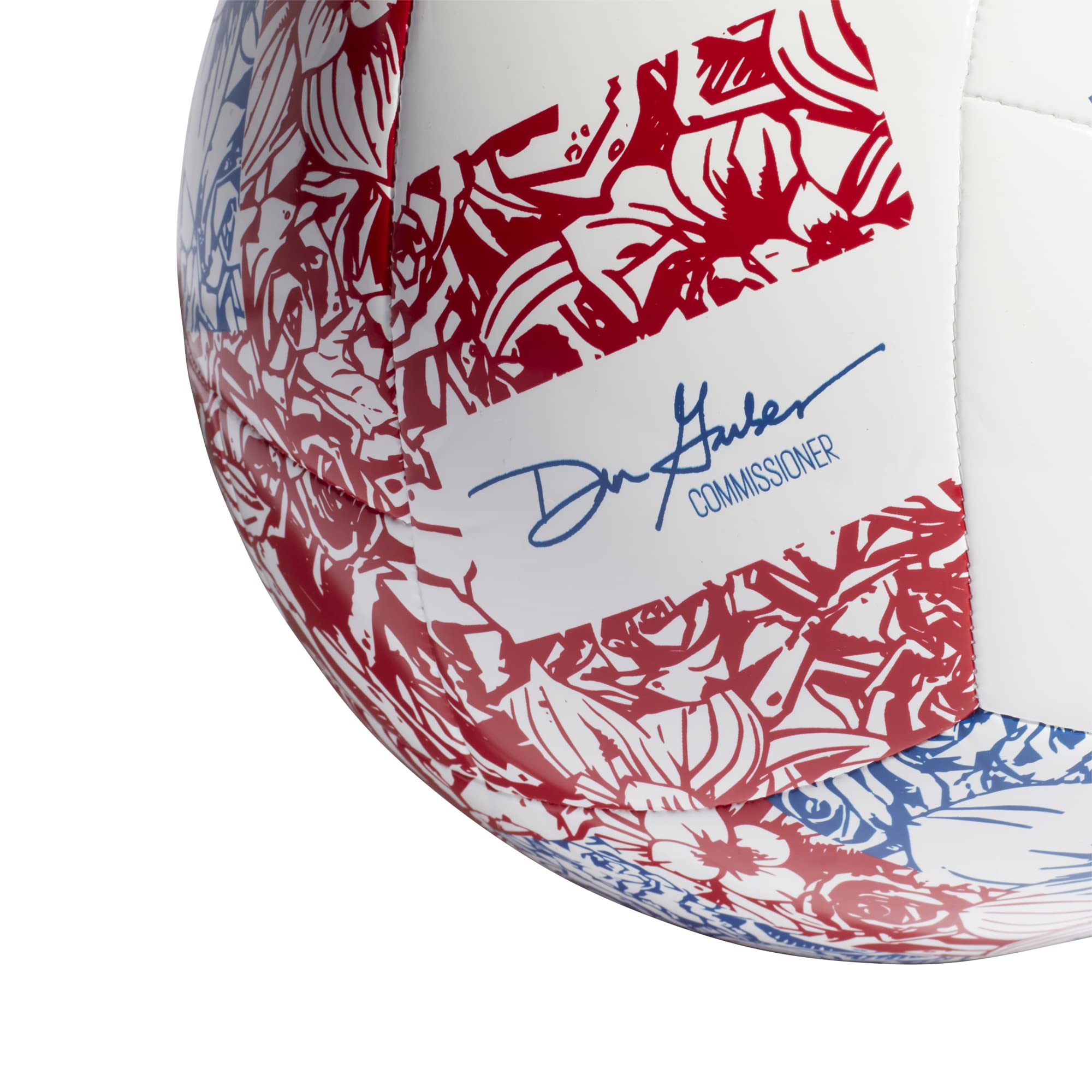 adidas MLS Club Soccer Ball, White/Power Blue/Team College Red, 3