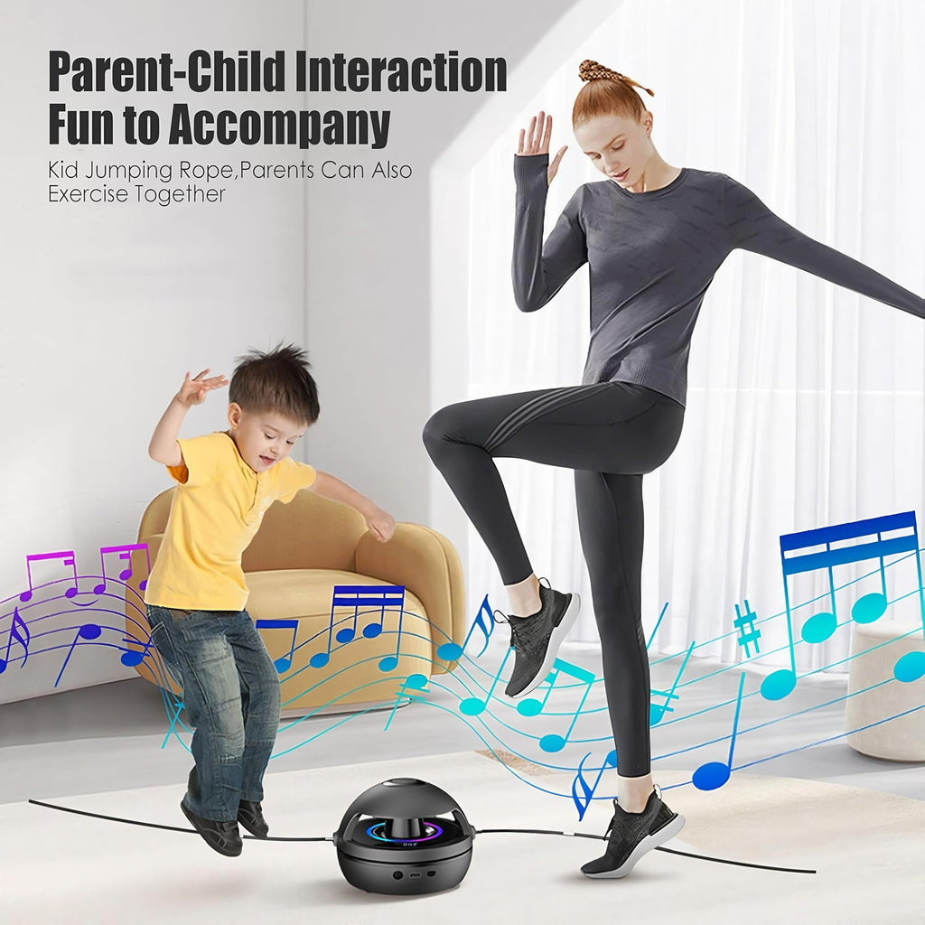 Smart Jump Rope Machine, Electric Music Jump Rope, Smart Counting Rope, 1-10 Speed Levels, Bluetooth Remote Control, Parent-Chil