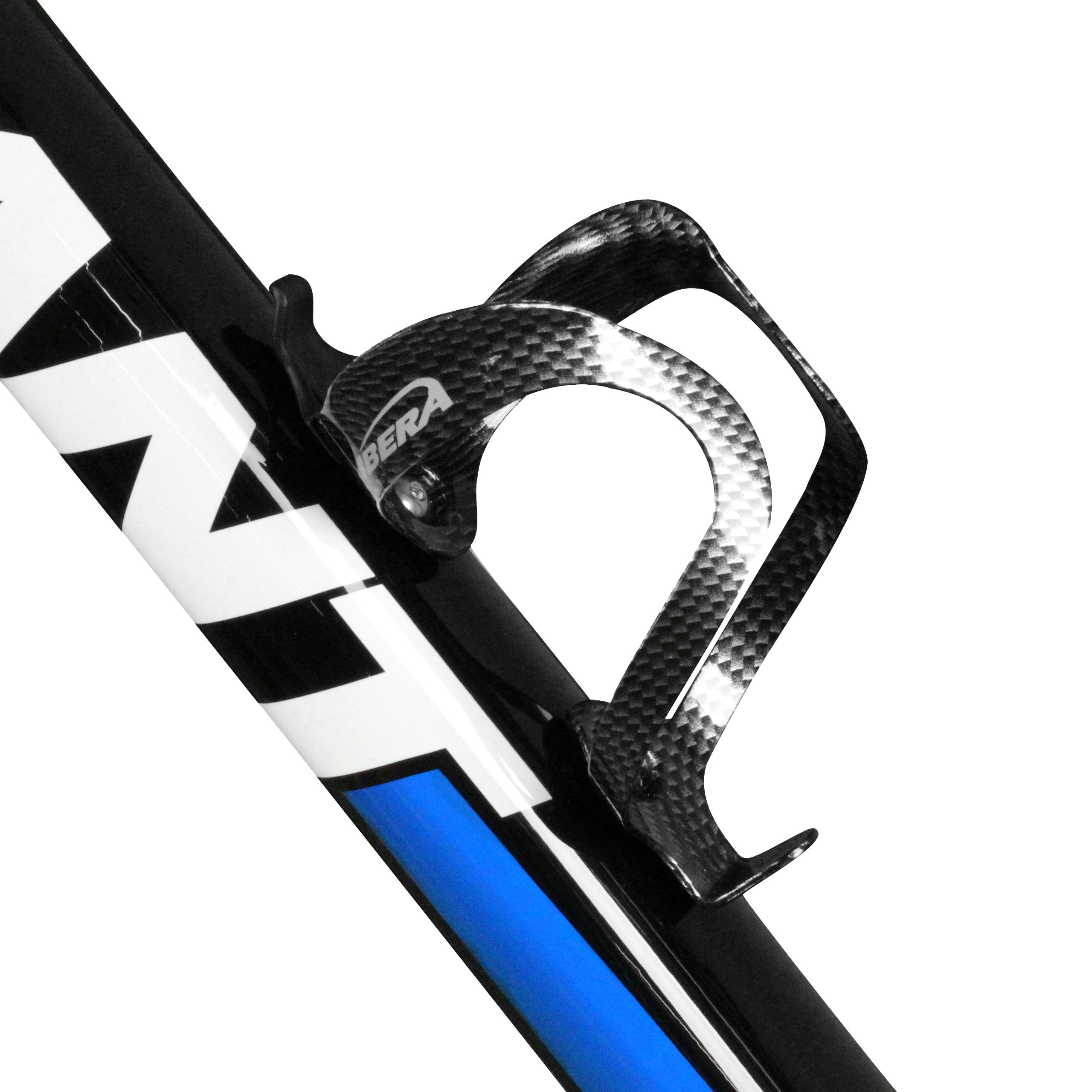 Ibera Bicycle Lightweight Aluminum Water Bottle Cage, Carbon Pattern