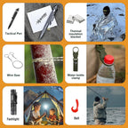Assaber Survival Kit,13 In 1 Survival Gear And Equipment, For Dad, First Aid Kit With Survival Bracelets Emergency Blanket Tacti
