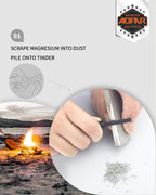 Aofar Magnesium Fire Starter Af-374 (2-Pack) Waterproof Fire Steel Pouch For Camping, Hiking, Hunting, Backpacking,Outdoor Survi