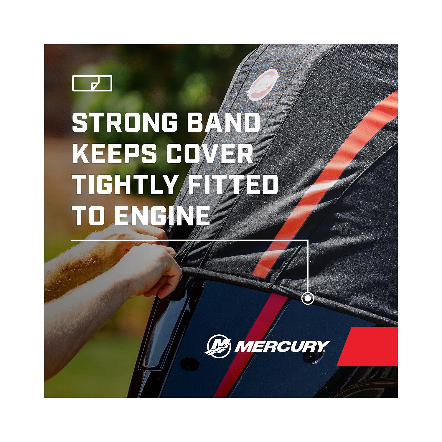 Mercury 8M0228524 5.7L V10 350Hp Verado Outboard Vented Splash Cover, Black