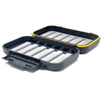 Outdoor Planet Black Waterproof Fly Box Slit Foam Fly Fishing Box