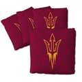 YouTheFan Officially-Licensed NCAA Arizona State Sun Devils Set of 4 Cornhole Bags - All Weather Regulation 6    x 6    Size - 1