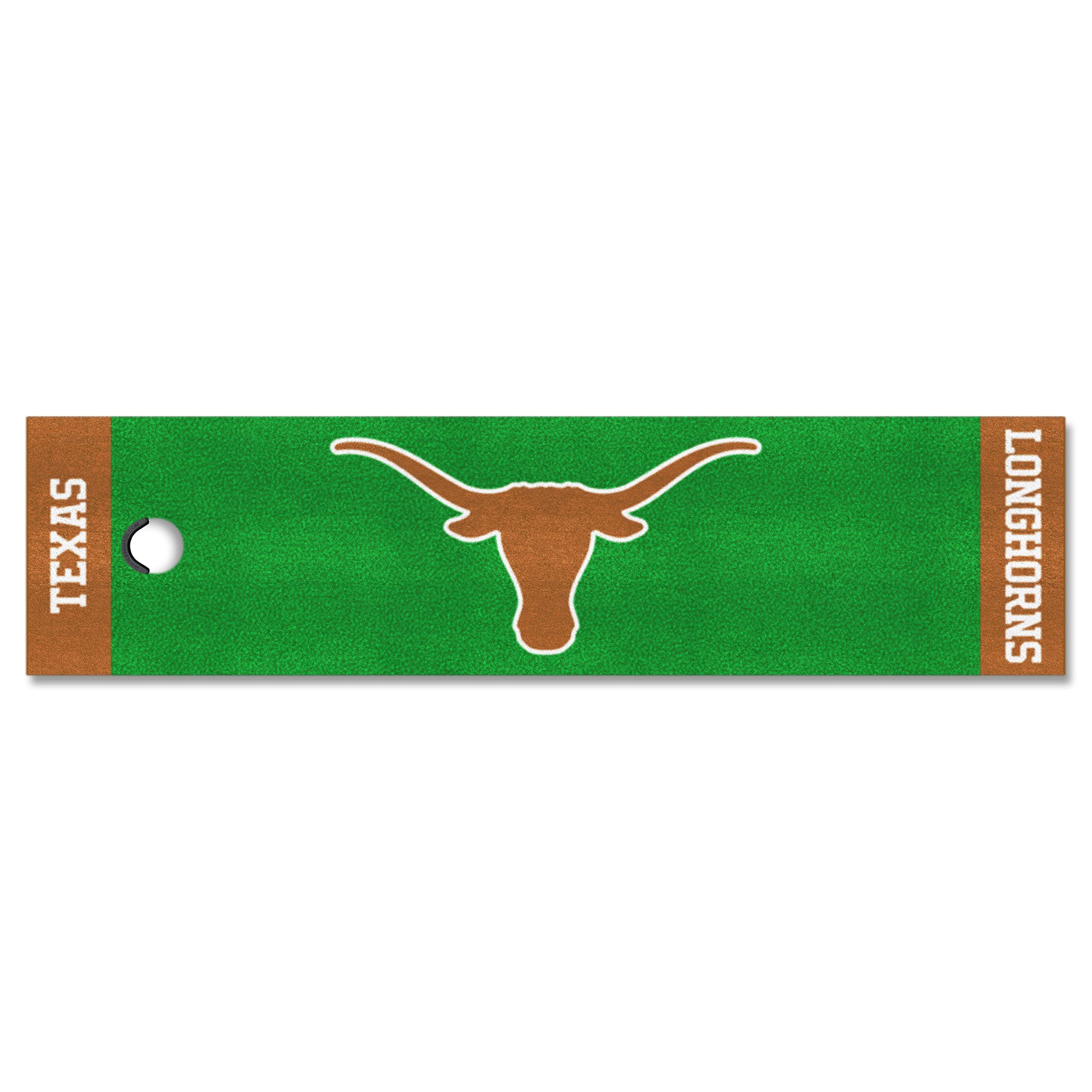 Fanmats 9087 Texas Longhorns Putting Green Mat - 1.5Ft. X 6Ft.