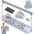 Pilates Board Pilates Reformer Set, 15 In 1 Pilates Sliding Board,Multifunctional Abdominal Board,Multi-Purpose Foldable Pilates